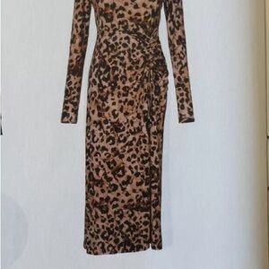 Cabi Selma Midi Leopard Print Dress, Style 4216 - Great pre-owned condition!